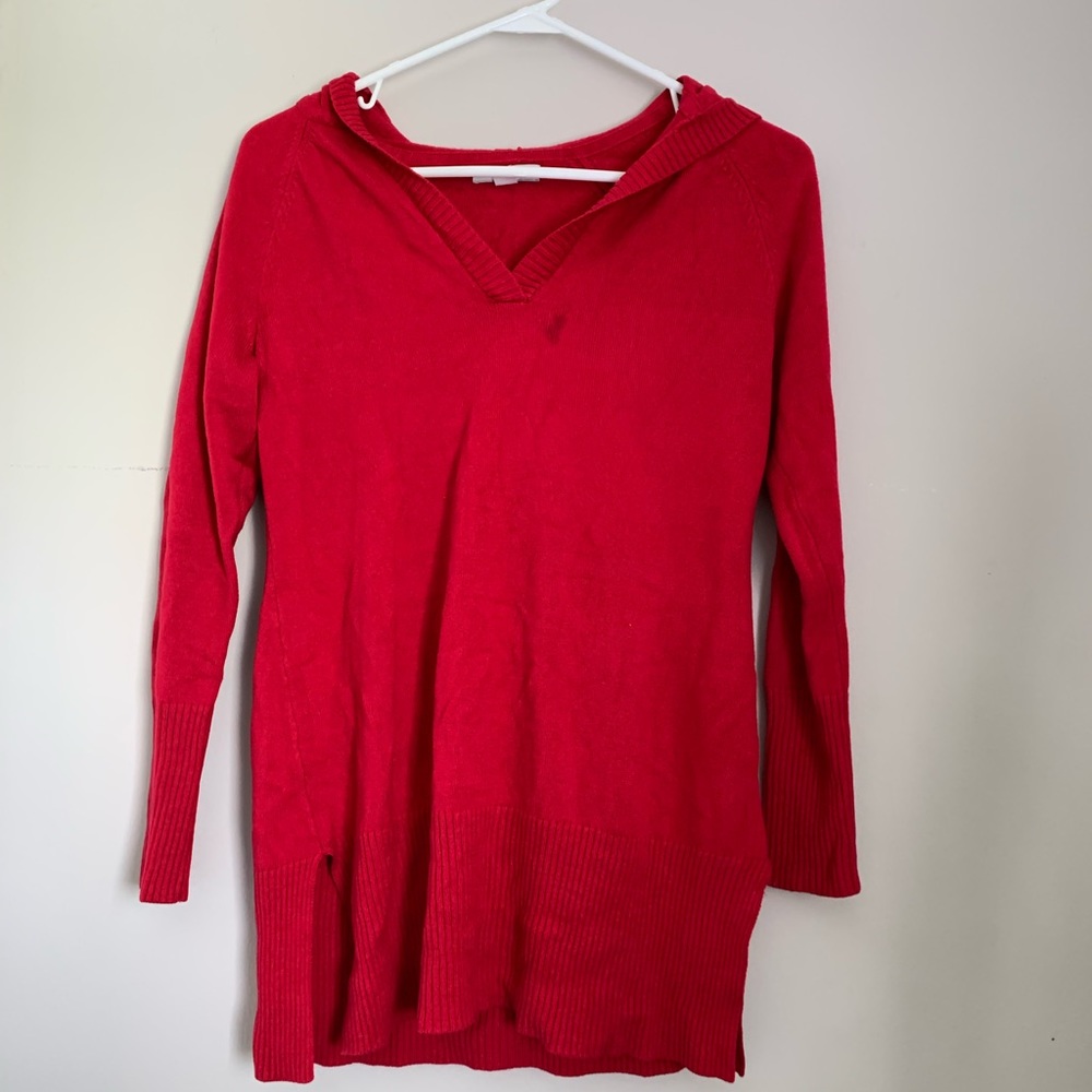 Red Hooded Sweater